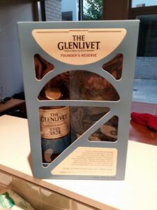 Gift box of The Glenlivet, Founder's Reserve Whiskey and glasses set